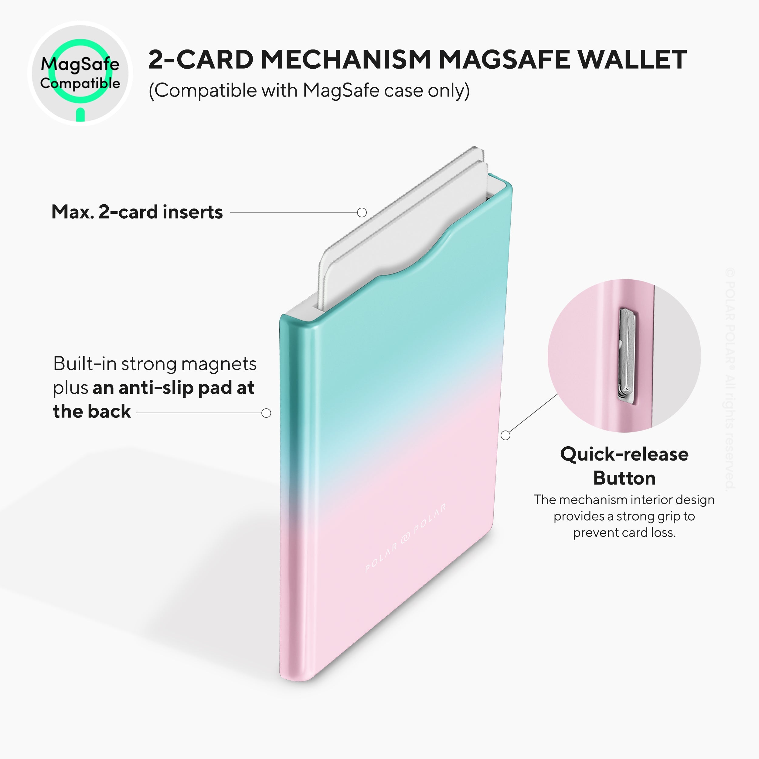 Blue Pink Pastel MagSafe Wallet