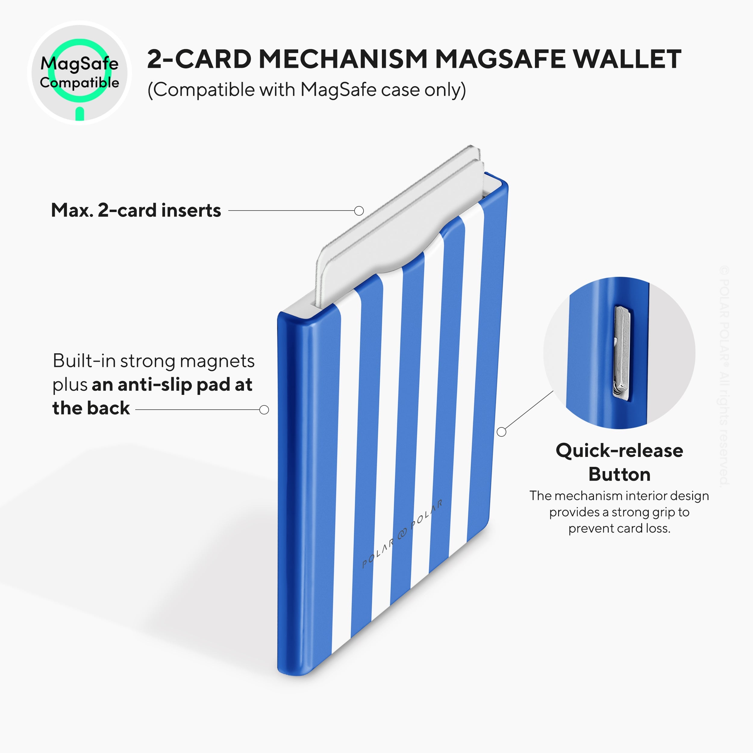 Blue Stripe MagSafe Wallet