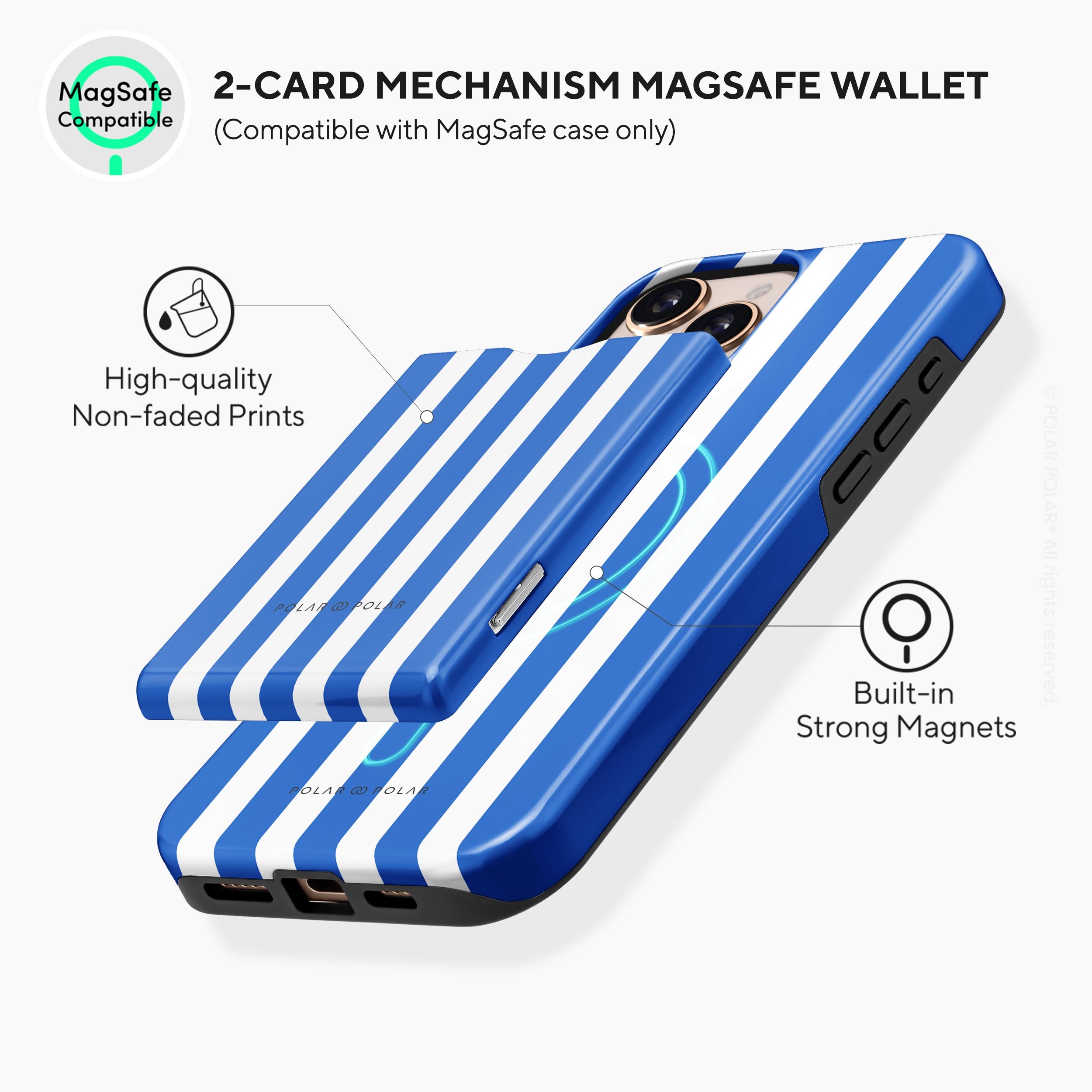 Blue Stripe MagSafe Wallet