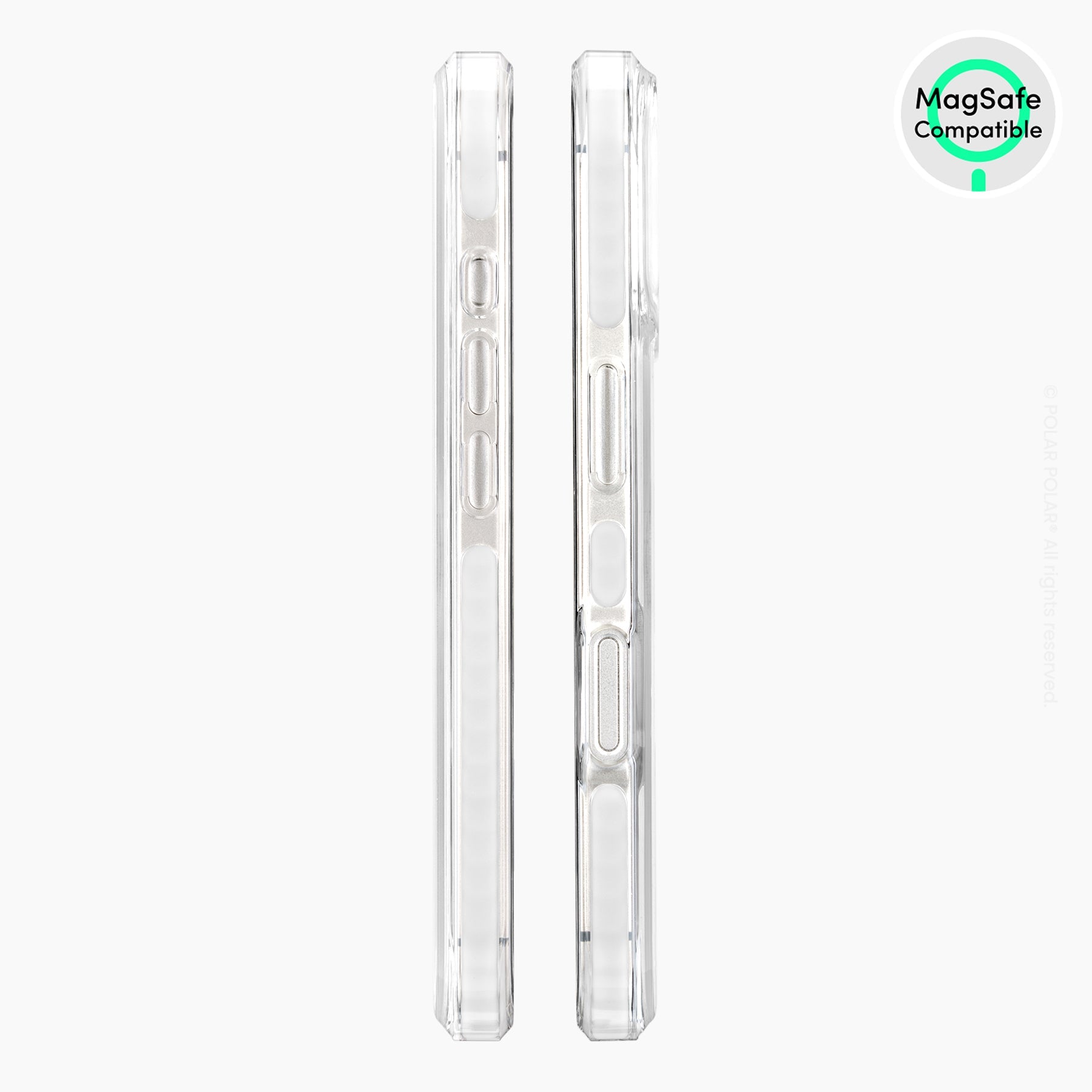 Mist Marble - iPhone 16 Plus Clear Bumper MagSafe Case