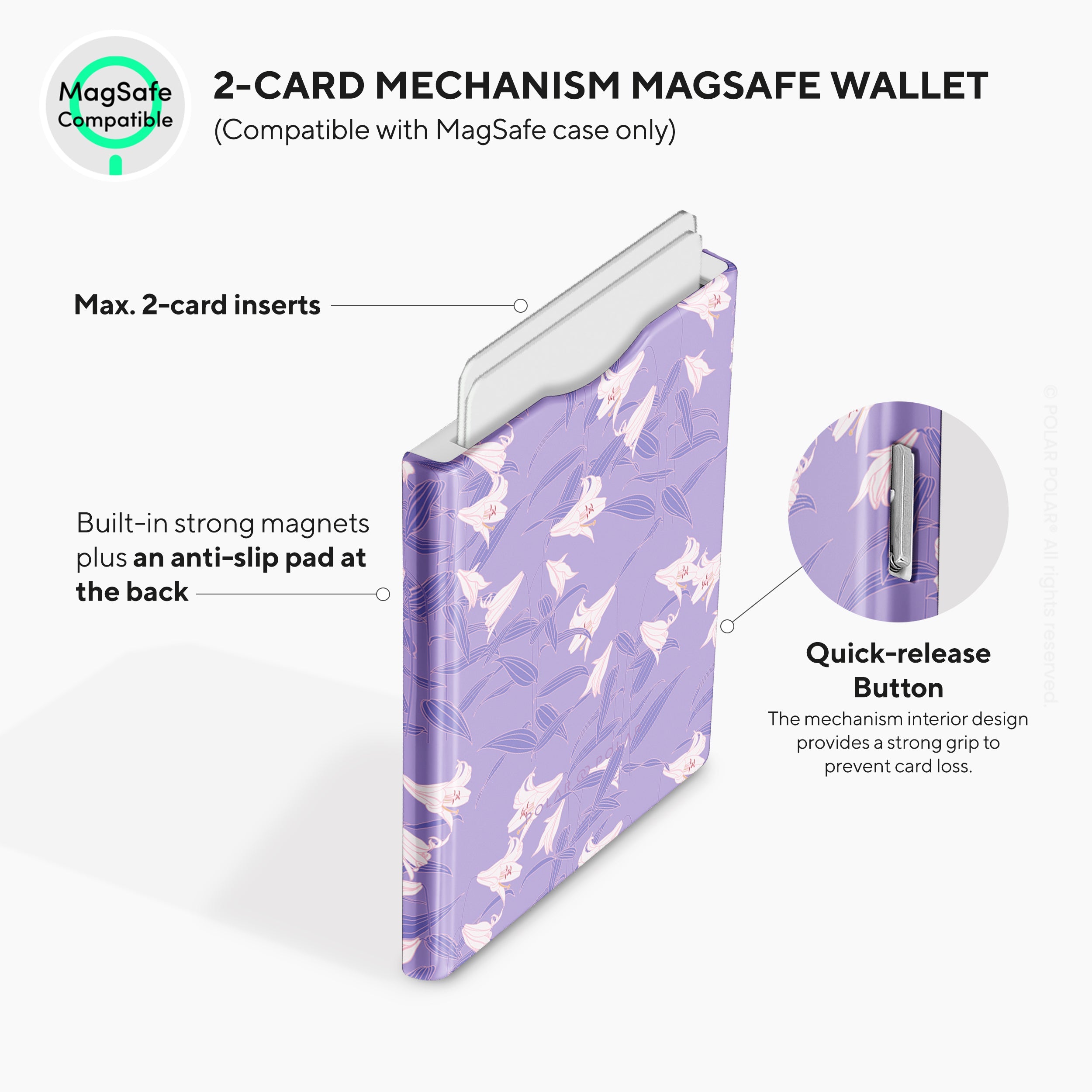 Lavender Lily MagSafe Wallet