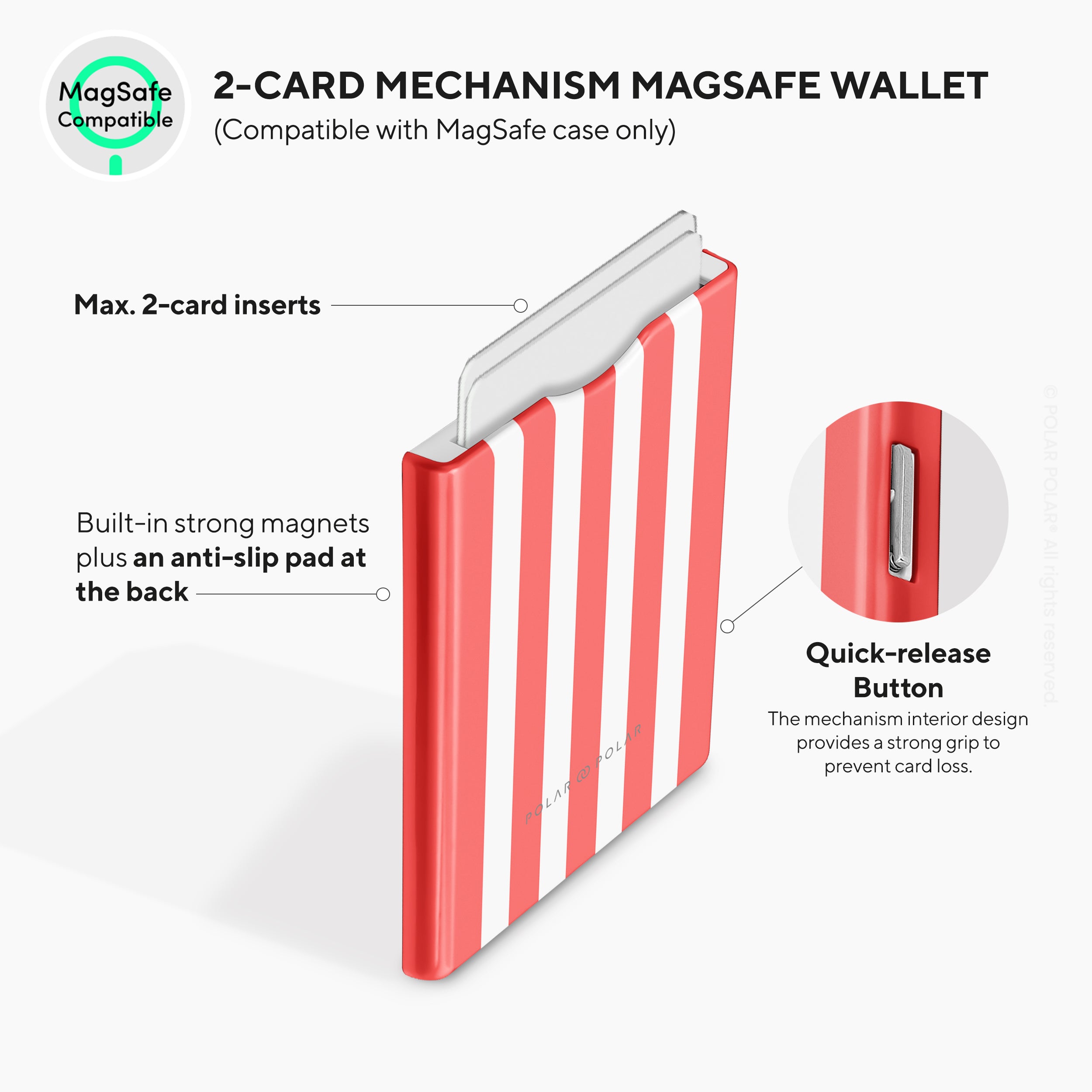 Scarlet Stripe MagSafe Wallet