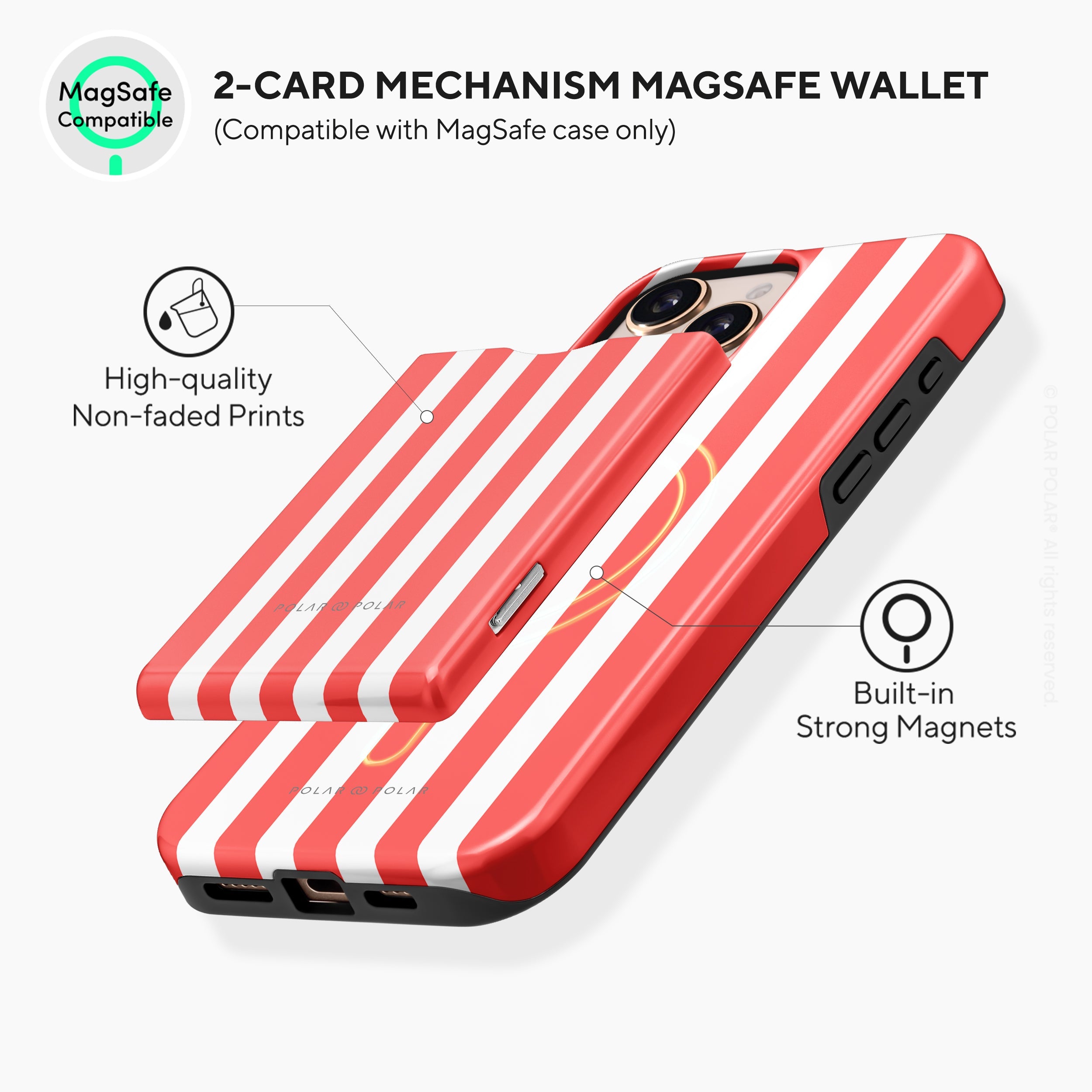 Scarlet Stripe MagSafe Wallet