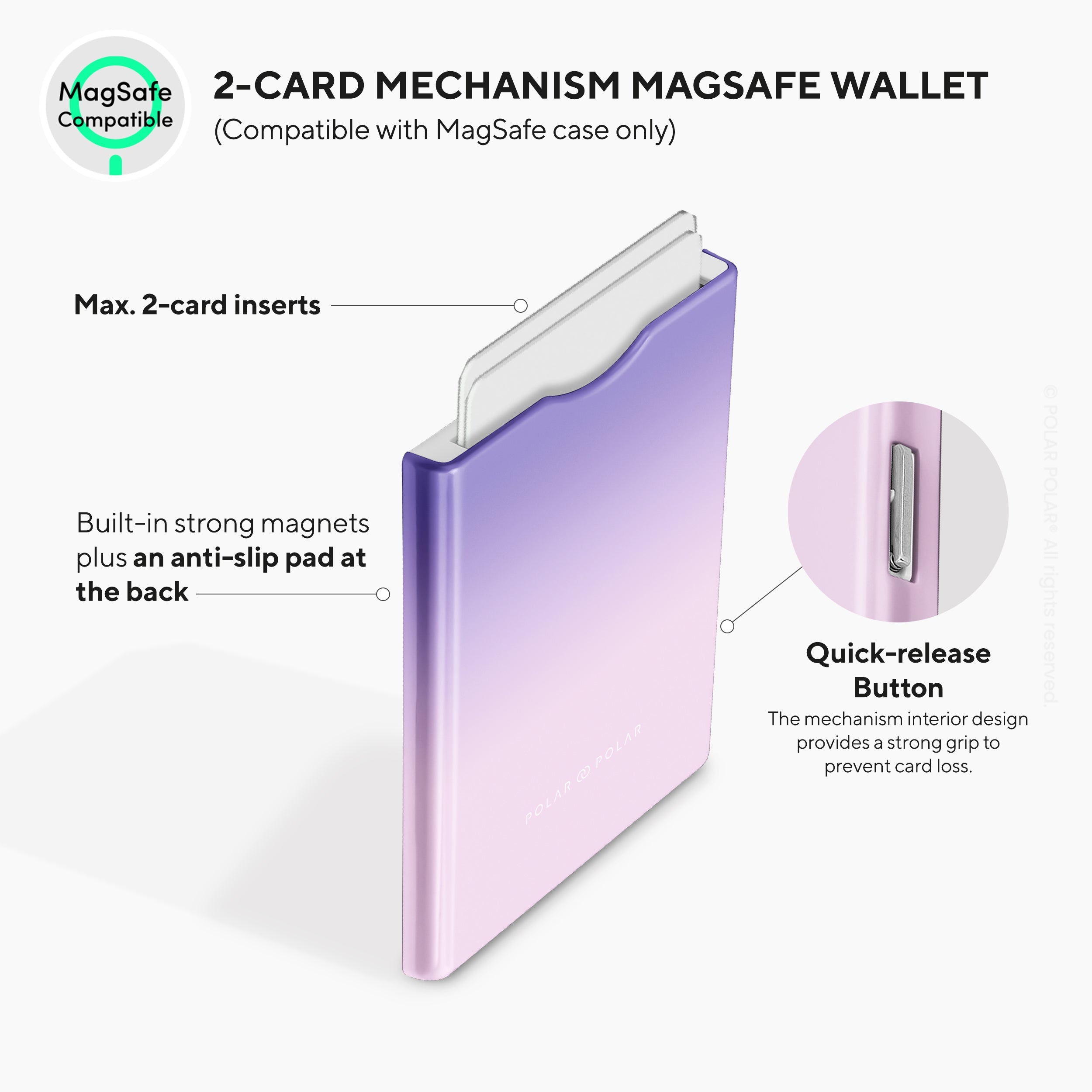 Violet Blue Pastel MagSafe Wallet