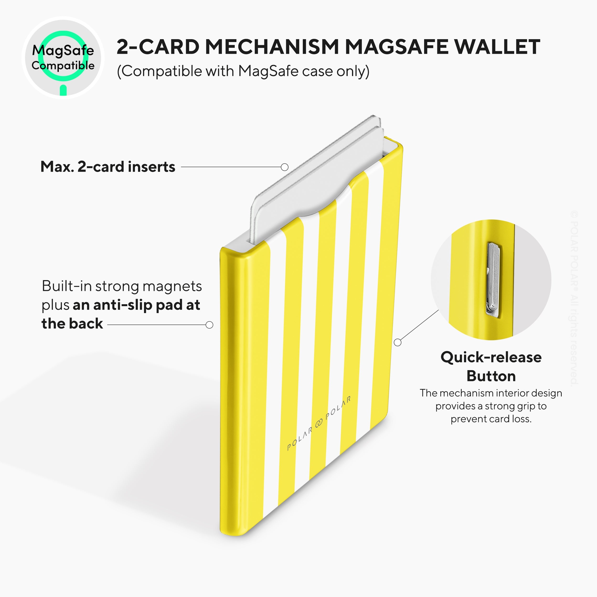 Yellow Stripe MagSafe Wallet