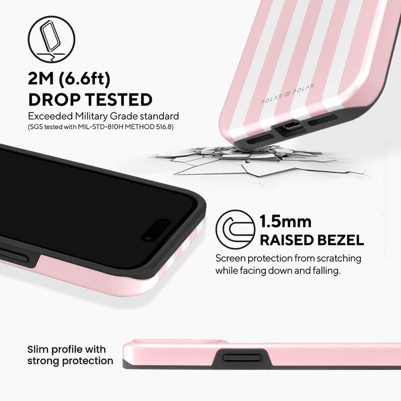 Pink Stripe iPhone 15 Pro Max Case –